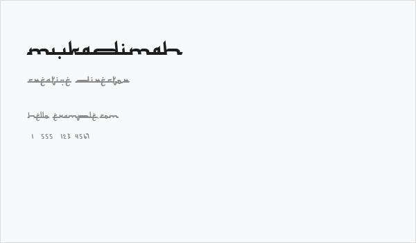 Mukadimah Business Card