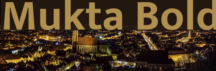 Mukta Bold Font examples