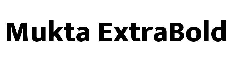 Mukta ExtraBold Font