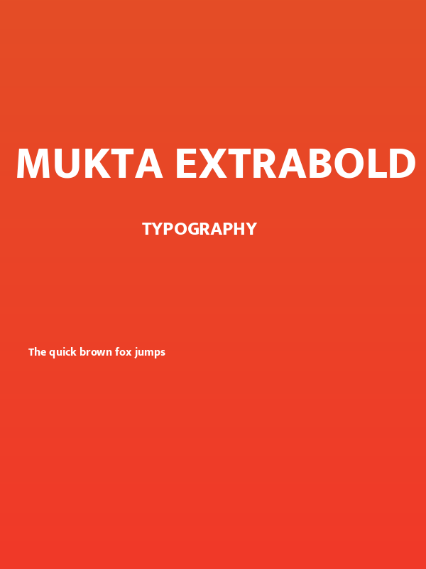 Mukta ExtraBold Poster