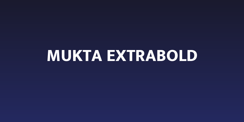 Mukta ExtraBold Social Header