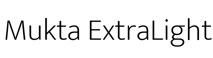 Mukta ExtraLight Font