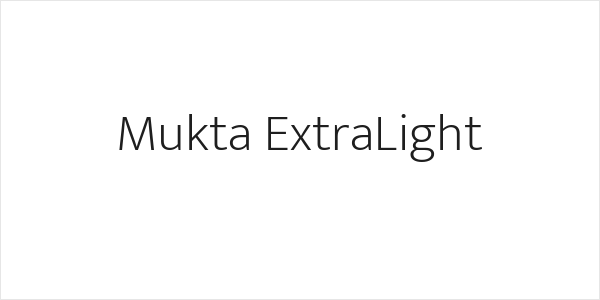Mukta ExtraLight Logo