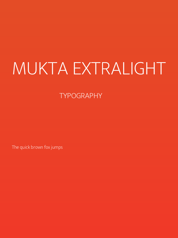 Mukta ExtraLight Poster