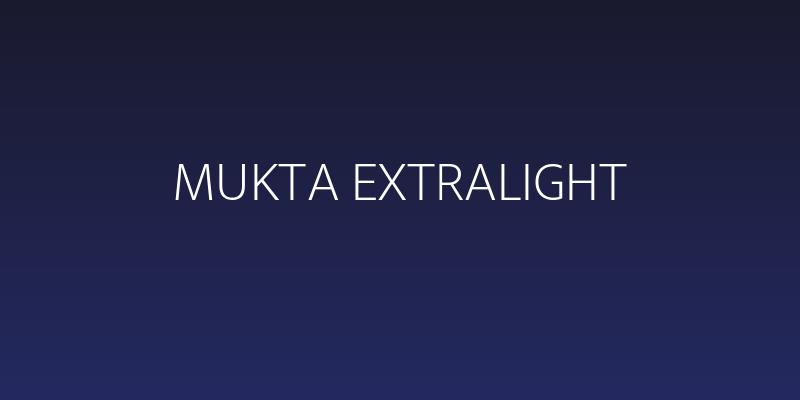 Mukta ExtraLight Social Header