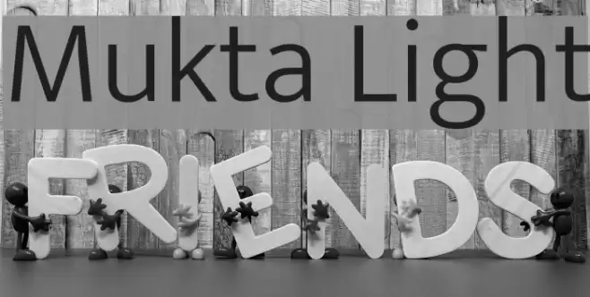 Mukta Light Font examples
