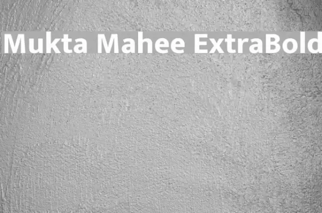 Mukta Mahee ExtraBold Font examples