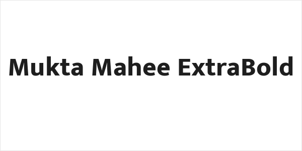 Mukta Mahee ExtraBold Logo