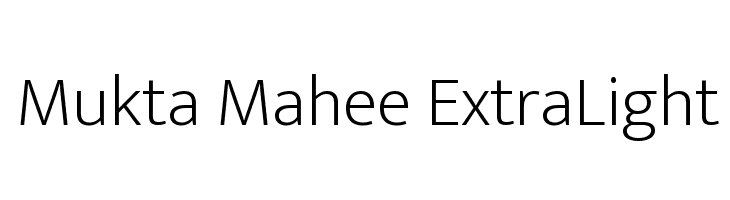 Mukta Mahee ExtraLight  les polices de caractères gratuit tlcharger