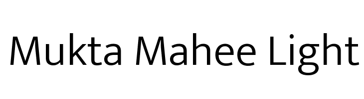 Mukta Mahee Light Font
