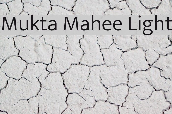 Mukta Mahee Light Font examples