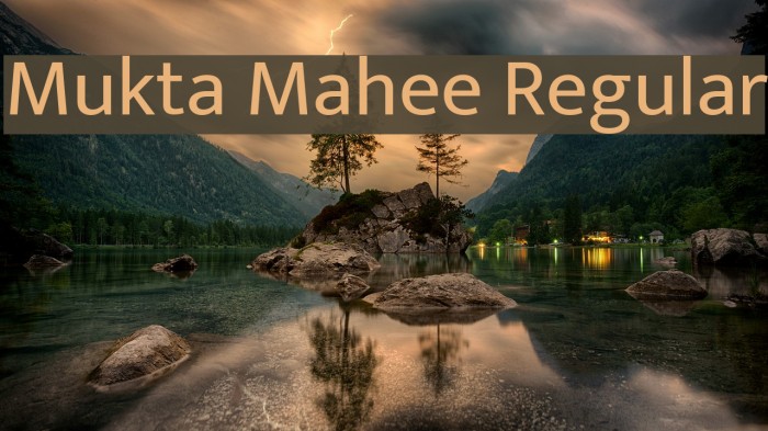 Mukta Mahee Regular Font examples
