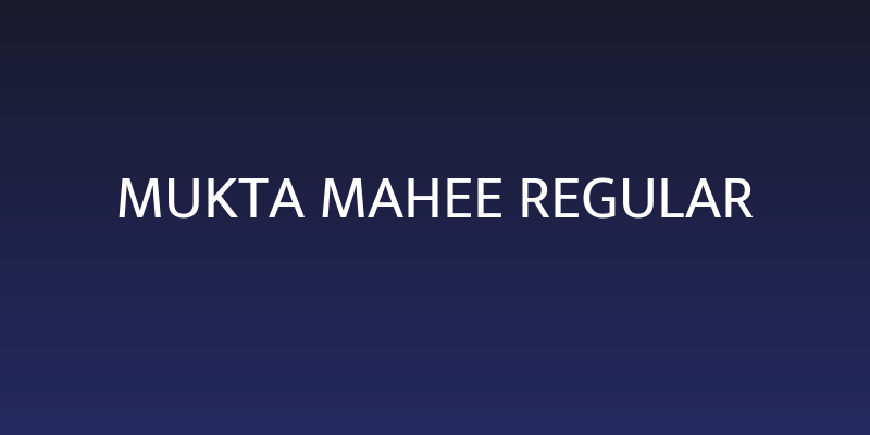 Mukta Mahee Regular Social Header