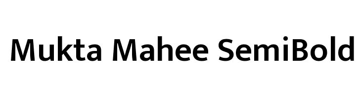Mukta Mahee SemiBold Font