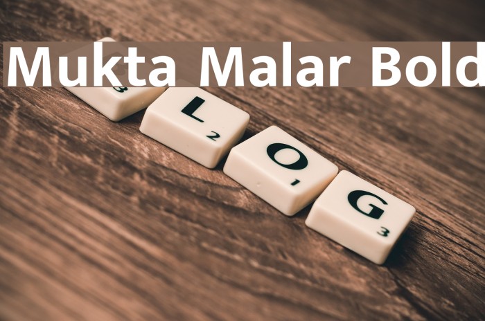 Mukta Malar Bold Font examples