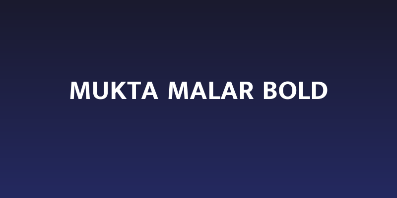 Mukta Malar Bold Social Header