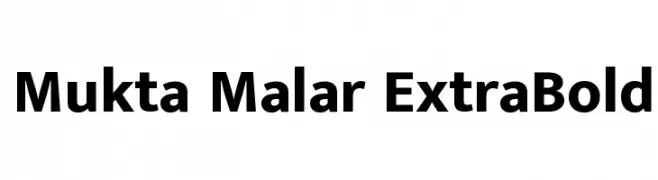 Mukta Malar ExtraBold  Free Fonts Download