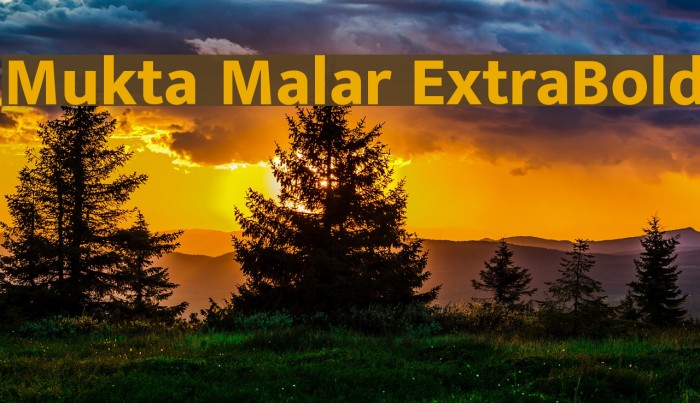 Mukta Malar ExtraBold Font examples