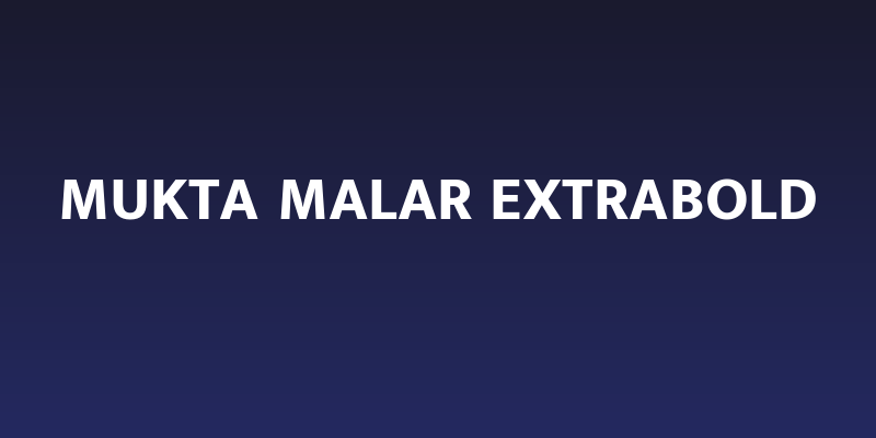 Mukta Malar ExtraBold Social Header