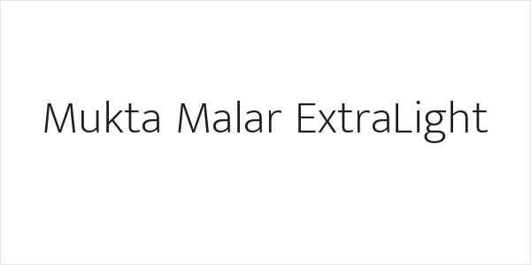 Mukta Malar ExtraLight Logo
