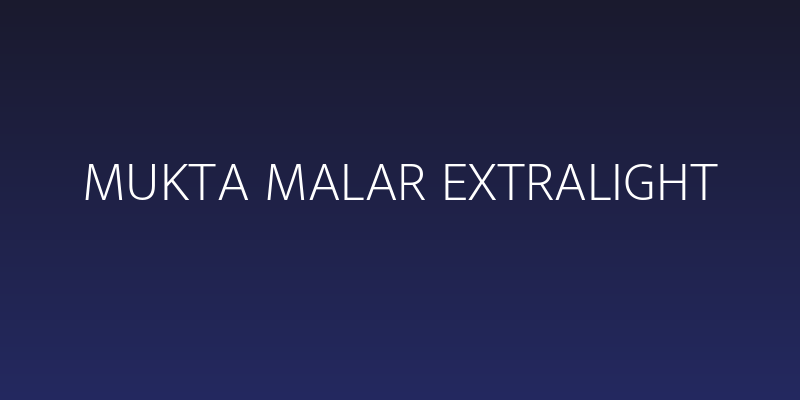 Mukta Malar ExtraLight Social Header