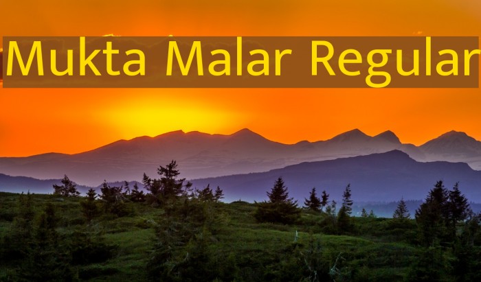 Mukta Malar Regular Font examples