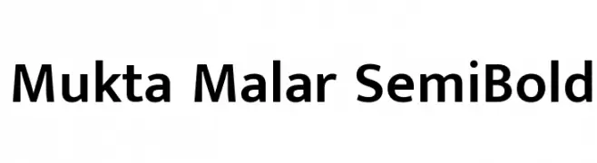 Mukta Malar SemiBold  Frei Schriftart Herunterladen