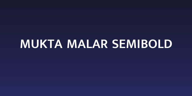 Mukta Malar SemiBold Social Header