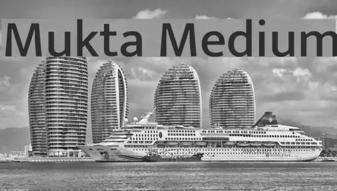Mukta Medium Font examples