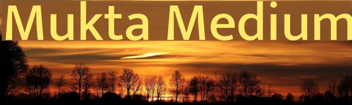 Mukta Medium Font examples