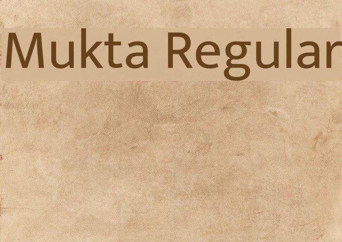 Mukta Regular Font examples