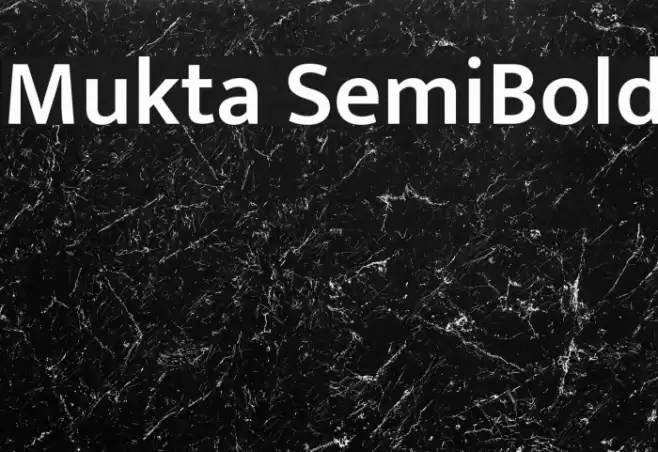 Mukta SemiBold Schriftart examples
