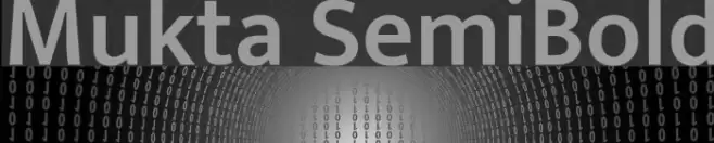 Mukta SemiBold Schriftart examples