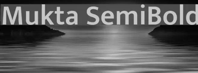 Mukta SemiBold Schriftart examples