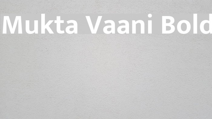 Mukta Vaani Bold Font examples