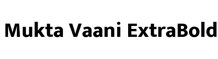 Mukta Vaani ExtraBold Font