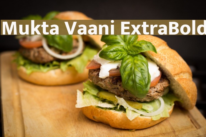 Mukta Vaani ExtraBold Font examples