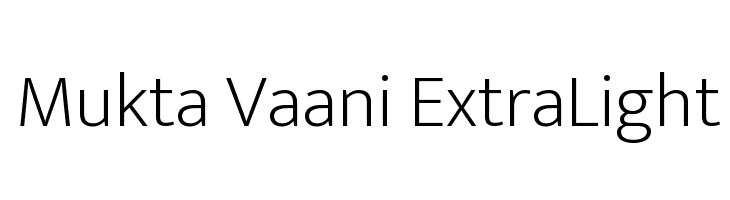 Mukta Vaani ExtraLight Font