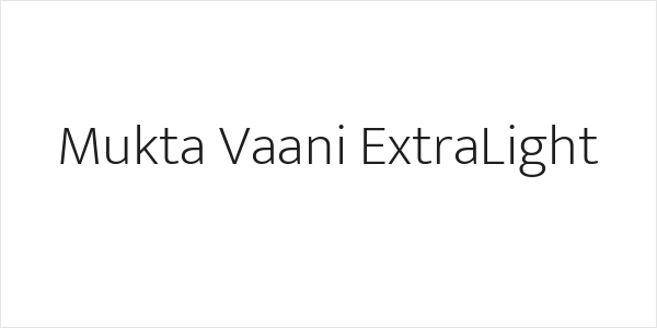 Mukta Vaani ExtraLight Logo