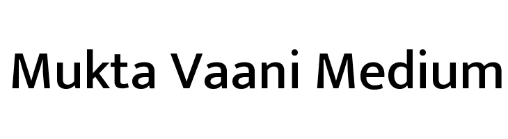 Mukta Vaani Medium Font