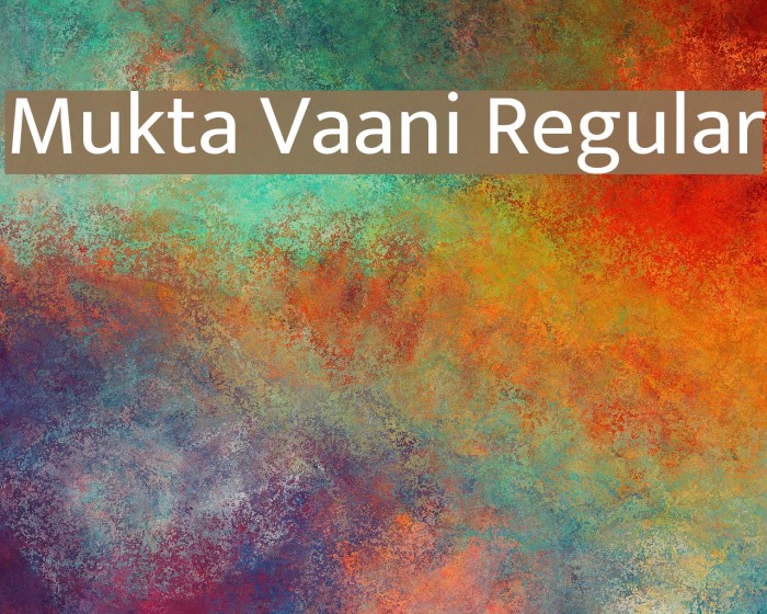 Mukta Vaani Regular Font examples