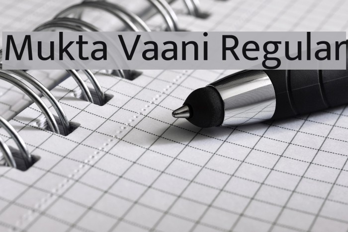 Mukta Vaani Regular Font examples