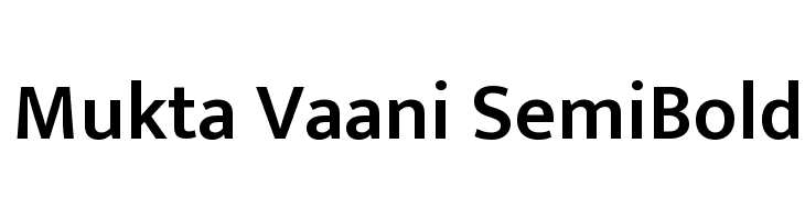 Mukta Vaani SemiBold Font
