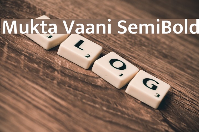 Mukta Vaani SemiBold Font examples