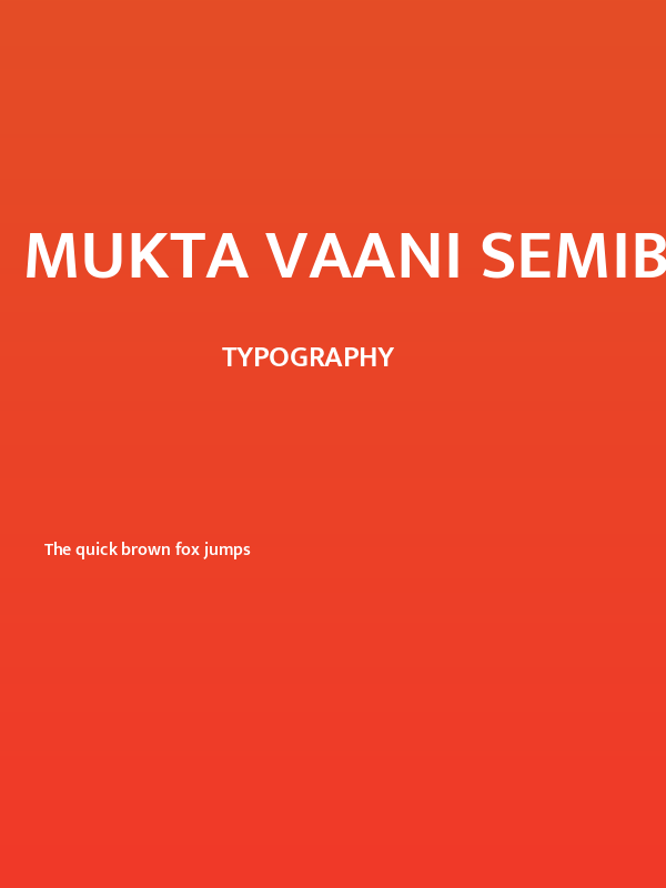 Mukta Vaani SemiBold Poster