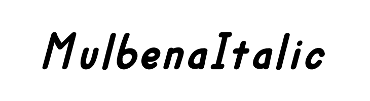 Mulbena Italic  Fuentes Gratis Descargar
