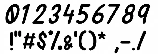 Mulbena Italic Font OTHER CHARS