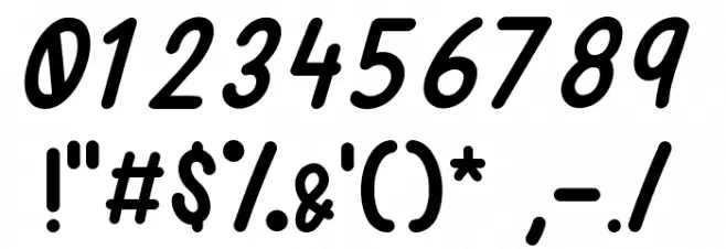 Mulbena Italic Font OTHER CHARS