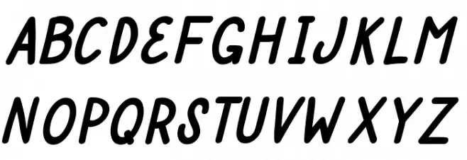 Mulbena Italic Шрифта ВЕРХНИЙ