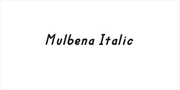 Mulbena Italic Logo